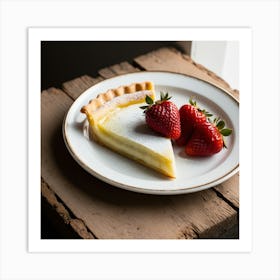 Lemon Tart With Strawberries 1 Art Print