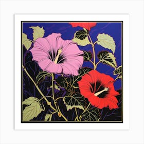 Moonflower 1 Pop Art Illustration Square Art Print