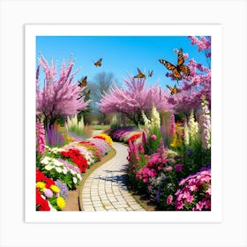 Butterfly Garden Art Print