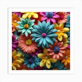 Colorful Flowers 22 Art Print