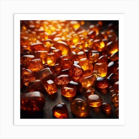 Amber stones 1 Art Print