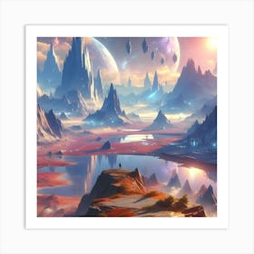 Space Landscape 2 Art Print