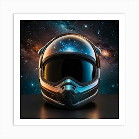 Helmet In Space Art Print