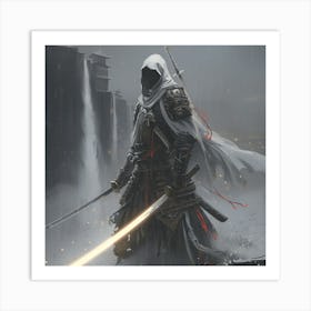 Myeera Templar Knight As A Samurai Mixed Together Katana Glowin 88ca463b 206b 4d21 9650 B643f7837cb6 Art Print