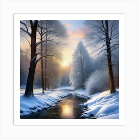 Winter In The Woods 5 Art Print