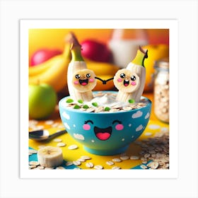 Bananas In A Bowl Art Print