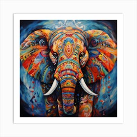 Elephant Series Artjuice By Csaba Fikker 034 Art Print