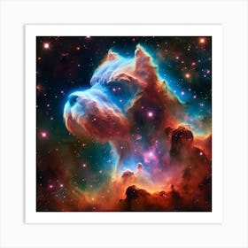 Dog In Space 5 Art Print