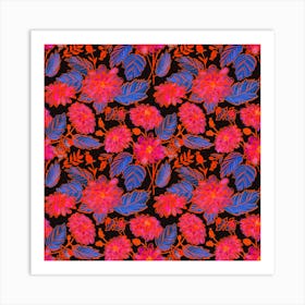 Red Chrysanthemums Art Print