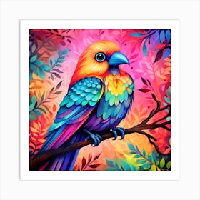 Colorful Parrot 3 Art Print