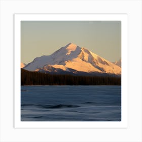 Snowy Mountain Range Art Print