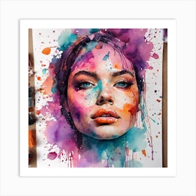 Watercolor Of A Woman 2 Art Print