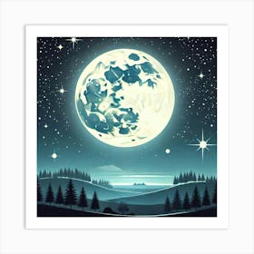 Full Moon In The Sky 41 Art Print