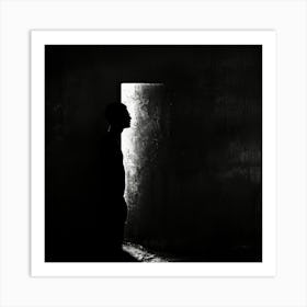 Silhouette Of A Man Art Print