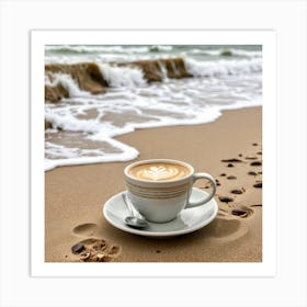 Coffee On The Beach 14 Art Print