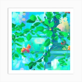 Blossoms on Vines Art Print