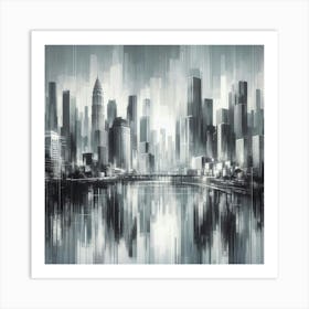 Cityscape Canvas Print 3 Art Print