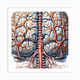 Vascular Anatomy Of The Human Brain Art Print