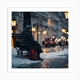 London Street Scene 1 Art Print