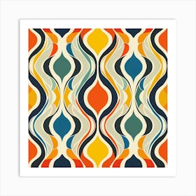 Abstract Wavy Pattern Vector Art Print