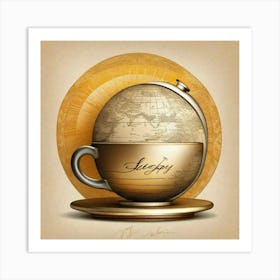 Golden cup Art Print