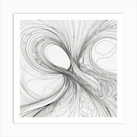 Default Abstract Line Art Print 0 Art Print