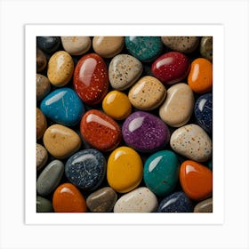 Colorful Pebbles 1 Art Print