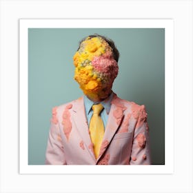 Man With A Moldy Fruit Pie Face 3 Art Print