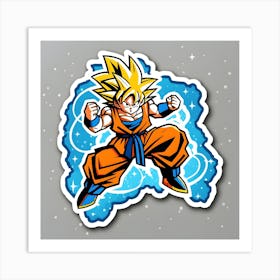 Dragon Ball Z Sticker Art Print