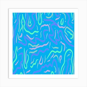 Abstract Pattern in Blue Art Print