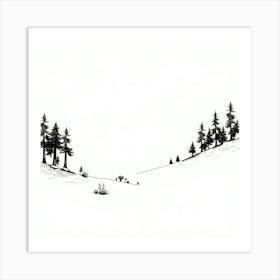 Snowy Forest 1 Art Print