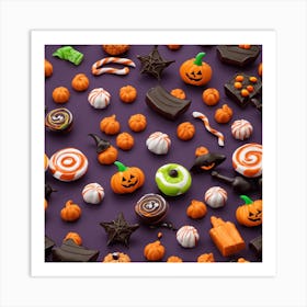 Halloween Candy Background Art Print