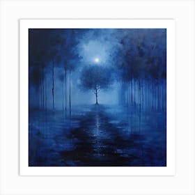 Tree In The Mist 1 Art Print