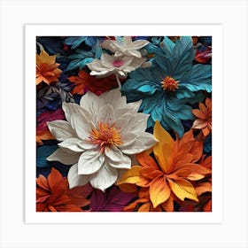 Paper Flowers Art Print