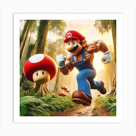 Mario Bros V4 Art Print