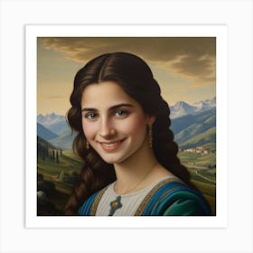 Girl With A Smile Art Print