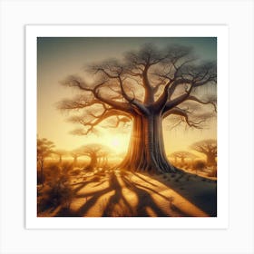 Oig4 (1)African Boabab tree Art Print