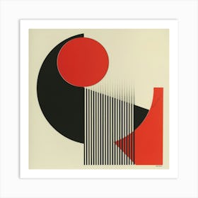 Abstract Geometric Painting Mid Century Modern Style Art Print