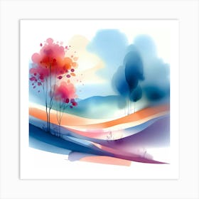 Abstract Watercolor Painting 27 Art Print