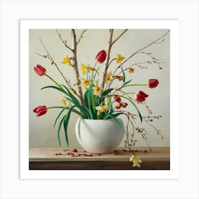 Tulips In A Vase 3 Art Print