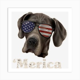 Hot Trend Merica Great Dane Dog Lover Men Women Kids Art Print