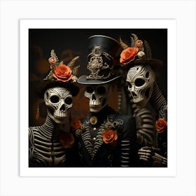Day Of The Dead Skeletons Art Print