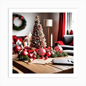 Christmas Table Setting 29 Art Print