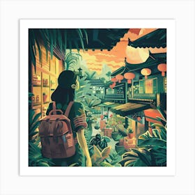 Chinese City Art Print