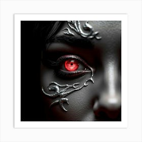 Woman With Red Eyes 2 Art Print