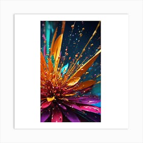 Abstract Flower Art Print