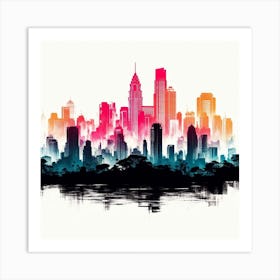 City Skyline 1 Art Print