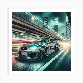 Midnight Dreams - Skyline GT-R Art Print