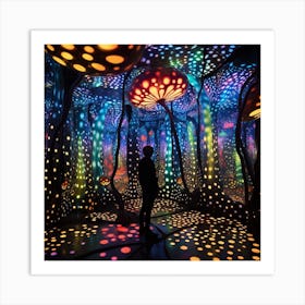 Man In A Mushroom Room Art Print