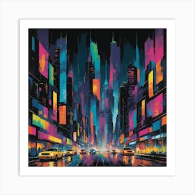 City At Night Art Print